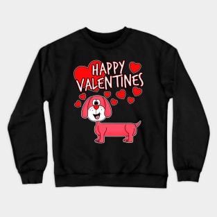 Happy Valentines Day 2022 Dachshund Dog Animal Lover Crewneck Sweatshirt